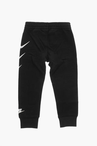 Brushed Cotton Joggers with Printed Logo
