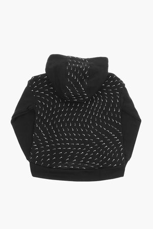 Zip-Up Sweatshirt with All-Over Logo Print