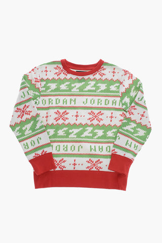 AIR JORDAN Crewneck Sweatshirt JUMPMAN HOLIDAY in Cotton Fleece