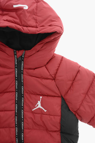 AIR JORDAN Two-Tone Padded Jacket with Logoed Band