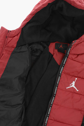 AIR JORDAN Two-Tone Padded Jacket with Logoed Band