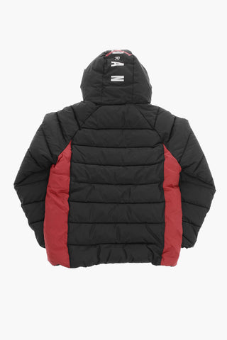 AIR JORDAN Giubbotto Imbottito Bicolore con Banda Logata