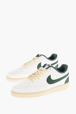 Faux Leather COURT VISION LO Sneakers with Contrasting Details