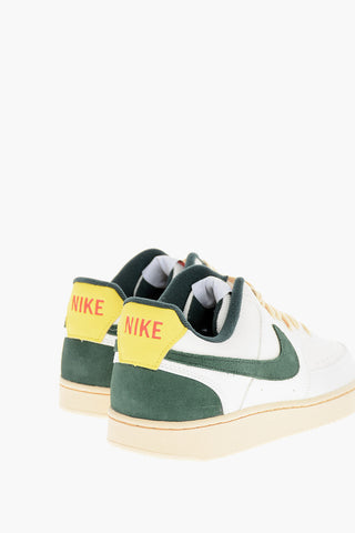 Faux Leather COURT VISION LO Sneakers with Contrasting Details