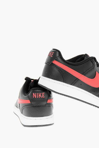 Sneakers COURT VISION LO in Pelle con Dettagli a Contrasto
