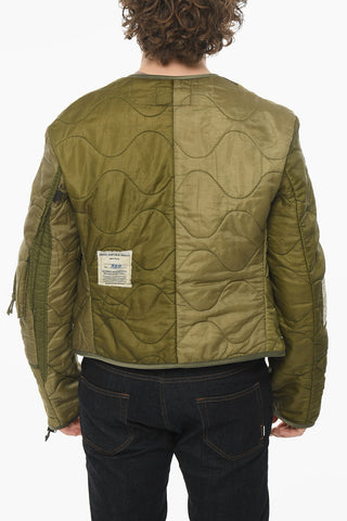 Giubbotto Crop OLLIE Trapuntato con Open Front e Imbottitura