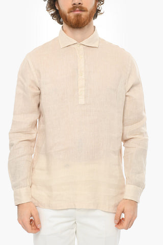 Camicia TYLER in Lino con Spacchi Laterali