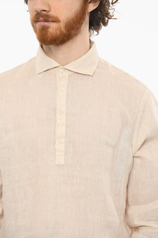 Camicia TYLER in Lino con Spacchi Laterali