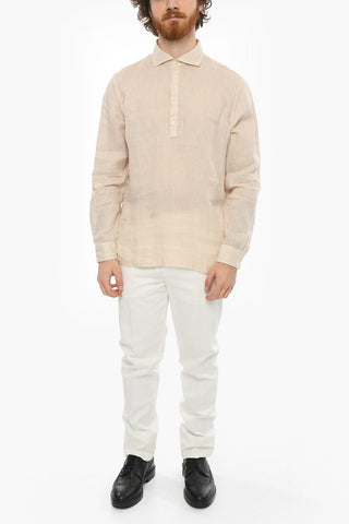 Linen TYLER Shirt with Side Slits