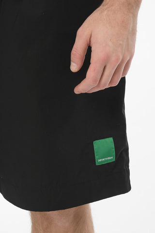 EMPORIO SUSTAINABILITY PROJECT Drawstringed Shorts with Contrasting Loco Patch