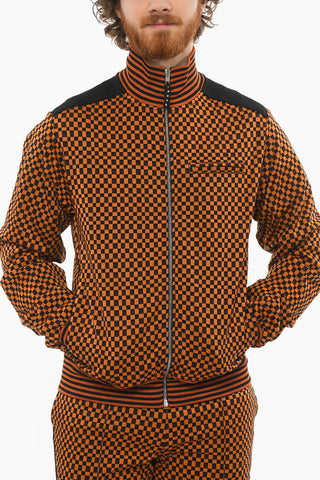 Checked Full ZIp Sweatshirt