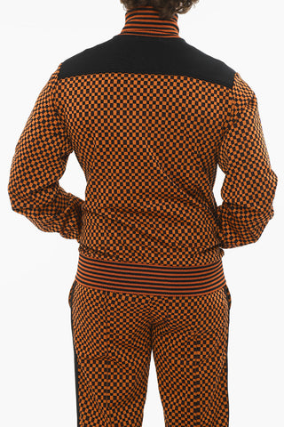Checked Full ZIp Sweatshirt