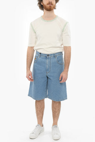 COUTURE! Lightwash TEDDY BEAR Denim Shorts