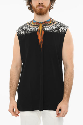 Crew Neck GRIZZLY WINGS Cotton Tank Top