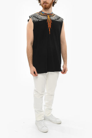 Crew Neck GRIZZLY WINGS Cotton Tank Top