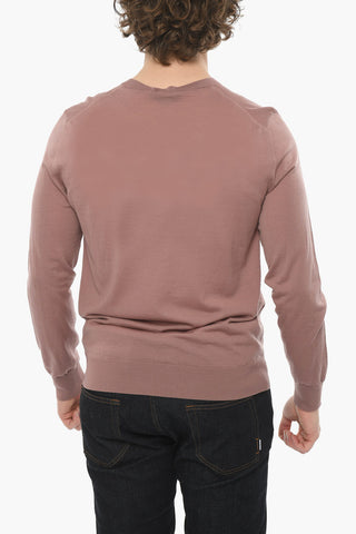 Wool Crewneck Sweater with Ribbed hems