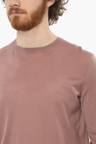 Wool Crewneck Sweater with Ribbed hems
