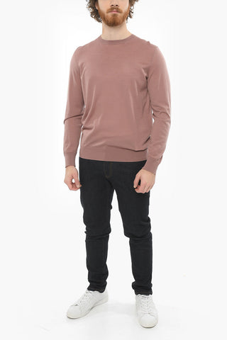 Wool Crewneck Sweater with Ribbed hems