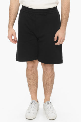 Side-zipped Shorts with Contrasting Logo Lettering