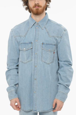 LIBRARY Denim Shirt OCEAN with Snap Buttons