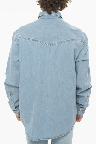 LIBRARY Denim Shirt OCEAN with Snap Buttons