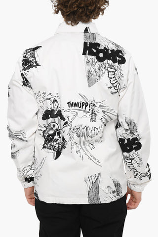 SHIRT Cotton-gabardine KAWS Printed Overshirt with Waist-drawstring