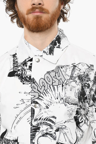 SHIRT Cotton-gabardine KAWS Printed Overshirt with Waist-drawstring