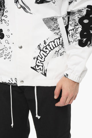 SHIRT Cotton-gabardine KAWS Printed Overshirt with Waist-drawstring