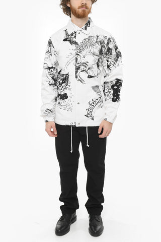 SHIRT Cotton-gabardine KAWS Printed Overshirt with Waist-drawstring