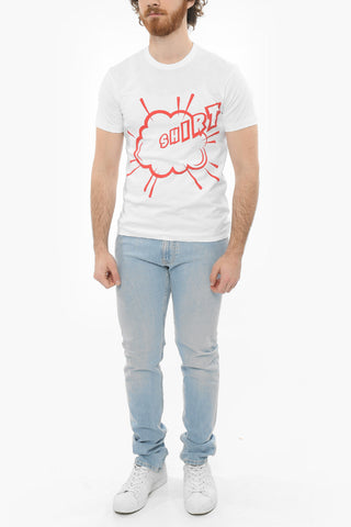 SHIRT CHRISTIAN MARCLAY Crew-neck T-shirt with Contrasting Print