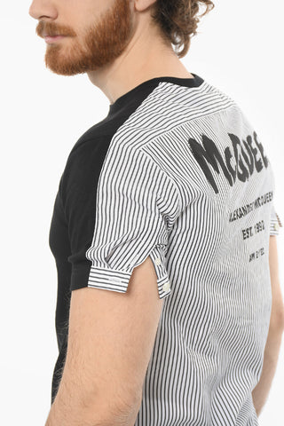 Double-fabric T-shirt with Logo Print