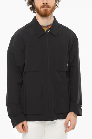 Nylon Saharian Over Shirt with Zip Fastening