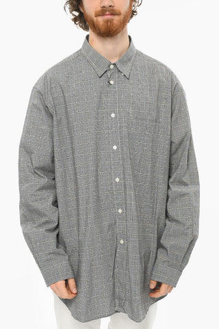 Glen-checkered Shirt with Breast Pocket