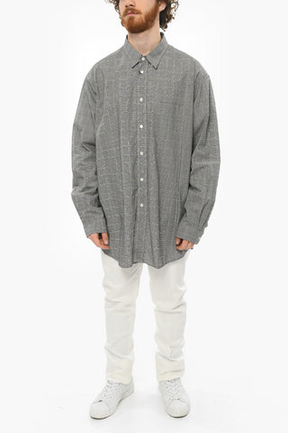 Glen-checkered Shirt with Breast Pocket