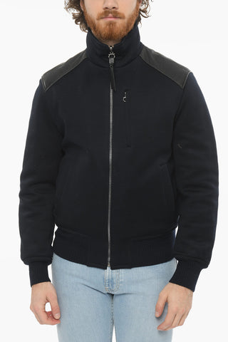 Bomber Reversibile Con Dettagli In Pelle