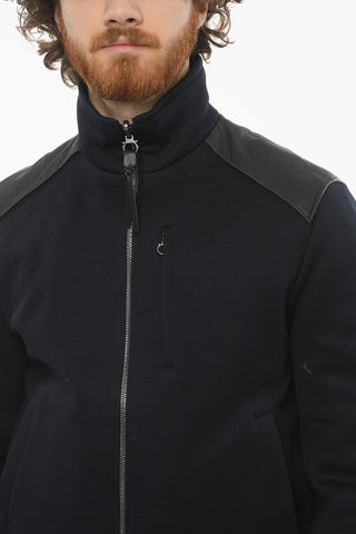 Bomber Reversibile Con Dettagli In Pelle