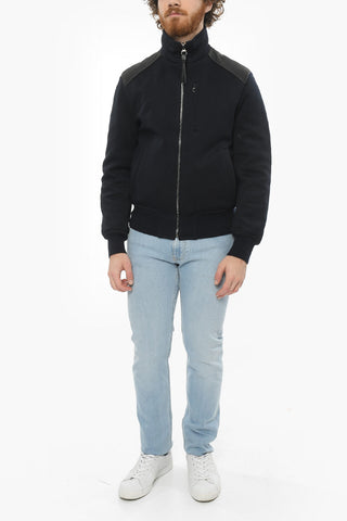 Bomber Reversibile Con Dettagli In Pelle