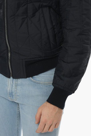 Bomber Reversibile Con Dettagli In Pelle