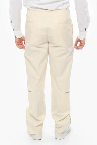 Pantaloni Cargo in Cotone con Tasche a Zip