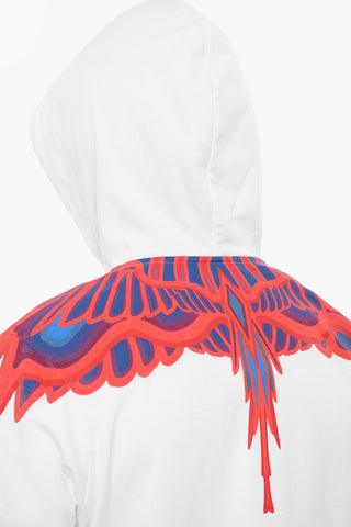 Double-layered CURVES WINGS Hooded T-Shirt