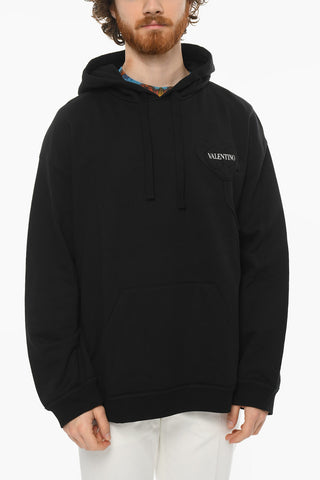 MEN'S GARDEN Hoodied Sweatshirt with Debossed Flower