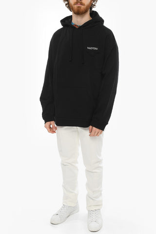 MEN'S GARDEN Hoodied Sweatshirt with Debossed Flower