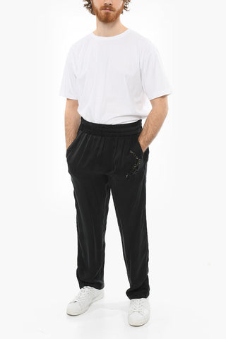 Sequined SCORPION PAJAMA Satin Pants