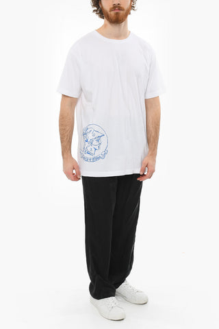 Crew Neck EMBLEM BASIC Printed T-Shirt