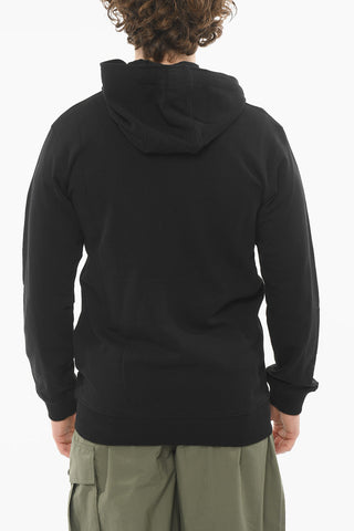SHIRT Drawstringed Hoodie Sweatshirt with Contrasting Print
