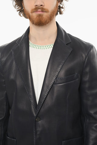 Giacca In Pelle CARTLON Foderata Con Tasche A Toppa