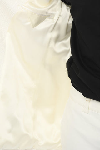 Blazer Doppiopetto in Jacquard Monogram con Revers a Lancia