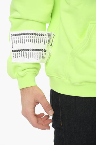 Neon Hoodie Sweatshirt with Contrasting Logo Lettering