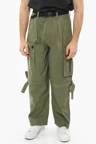 EYE/LOEWE/NATURE Pantaloni Cargo Tapered Fit con Cintura Removibile