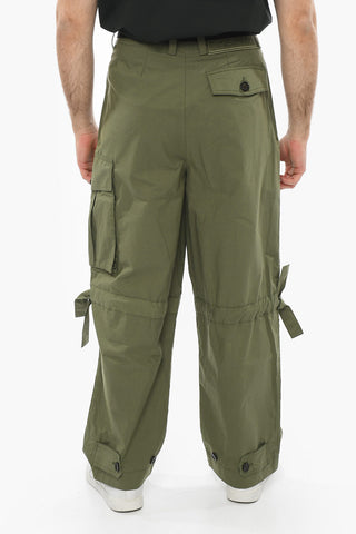 EYE/LOEWE/NATURE Pantaloni Cargo Tapered Fit con Cintura Removibile